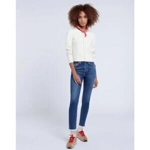 RE/DONE 90s High Rise Ankle Crop Jeans – Size 27 – Dark Stone Wash